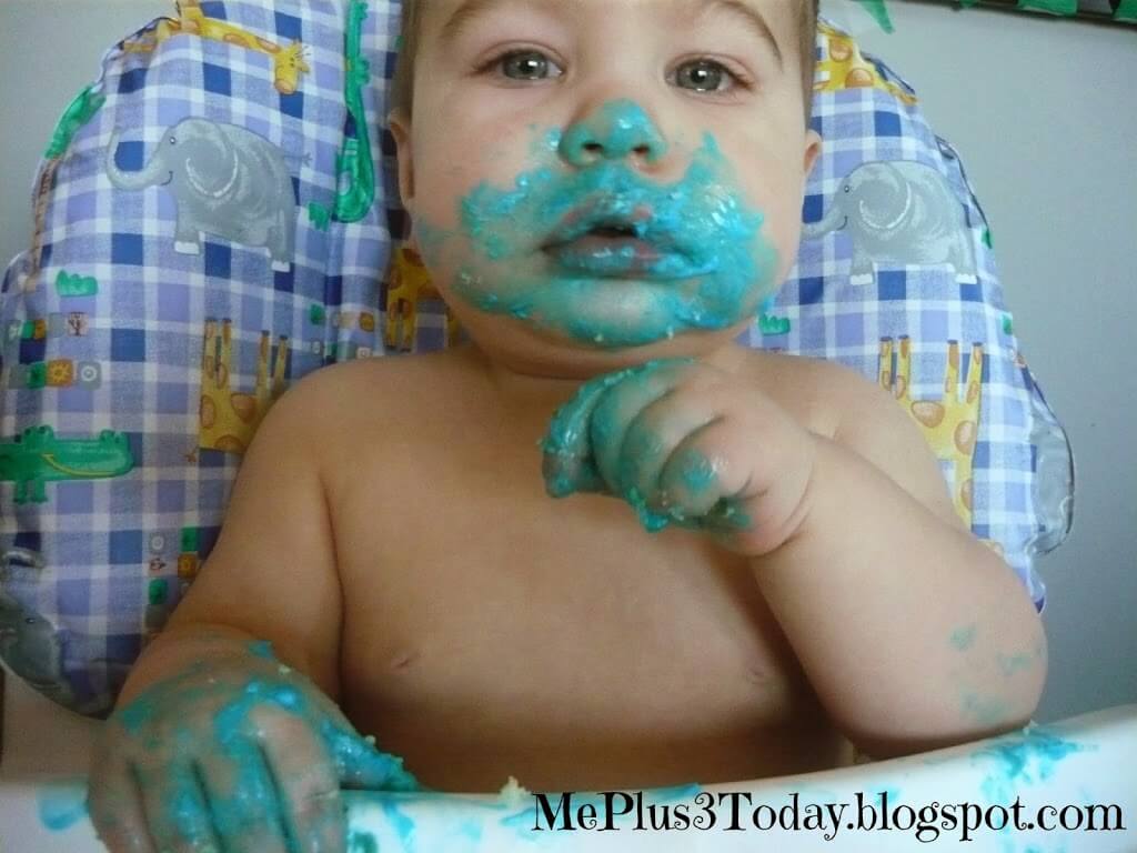 Baby Boy's First Birthday Party - Blue & Green & Number 1 Theme - Links to number and letter printables and other party decoration ideas!