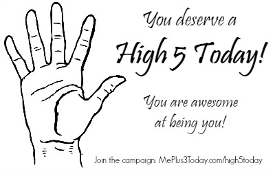 FREE Printable High 5 Today Campaign card - www.MePlus3Today.com