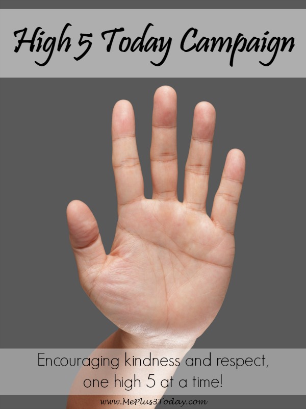 High 5 Today Campaign - Join this kindness campaign to encourage and empower rather than tear each other down. - www.MePlus3Today.com