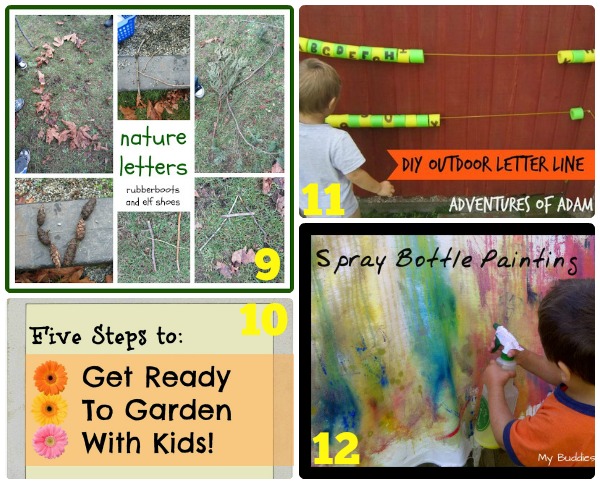 12 Outdoor Learning Activities for Toddlers and Preschoolers - So many great ideas to try this spring & summer! Love the printables from #6! - www.MePlus3Today.com