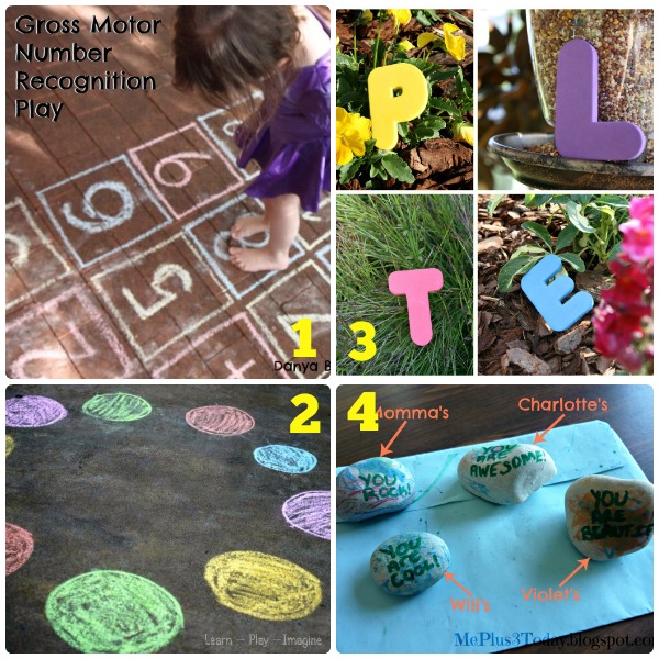 12 Outdoor Learning Activities for Toddlers and Preschoolers - So many great ideas to try this spring & summer! Love the printables from #6! - www.MePlus3Today.com