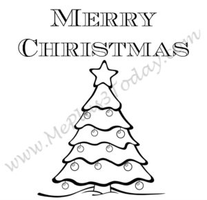 Free Printable Christmas Coloring Pages - Christmas Greeting Cards - Merry Christmas tree