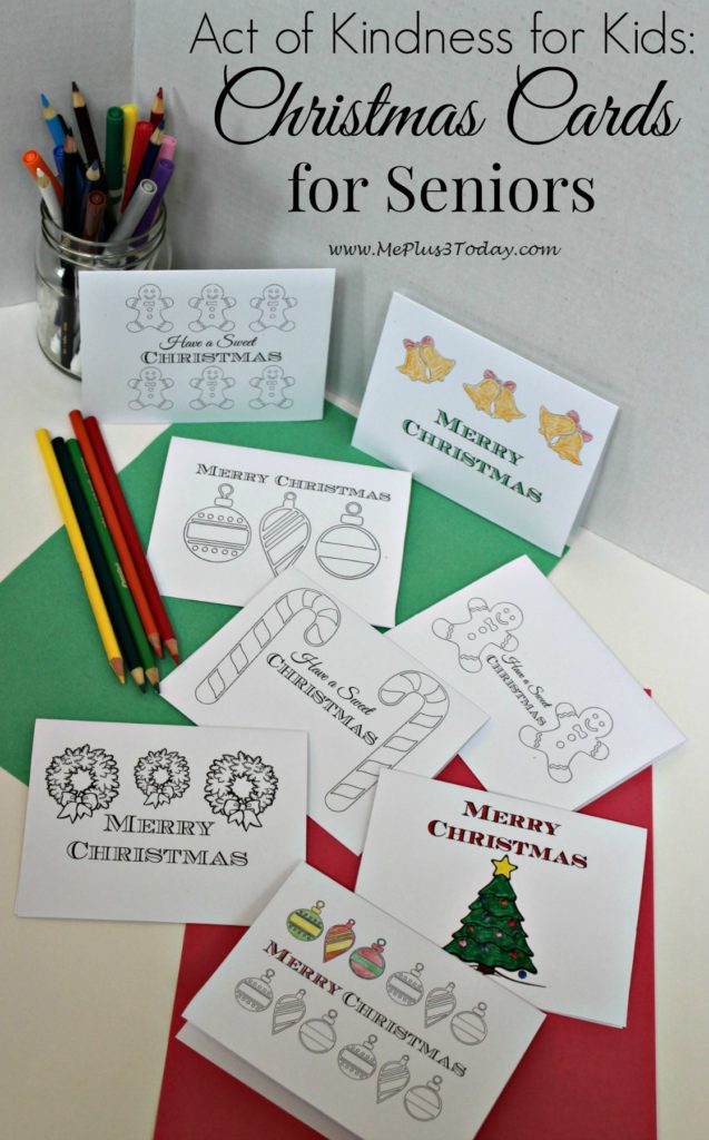 Act of Kindness for Kids - Christmas Cards for Seniors - Christmas Coloring Pages