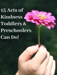 Acts of Kindness Toddlers and Preschoolers Can Do! Teaching acts of kindness to young kids all year long using the book The Story of the Kindness Elves.