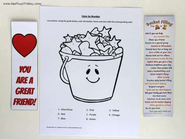 Bucket Filler Valentine's Day Card Inserts