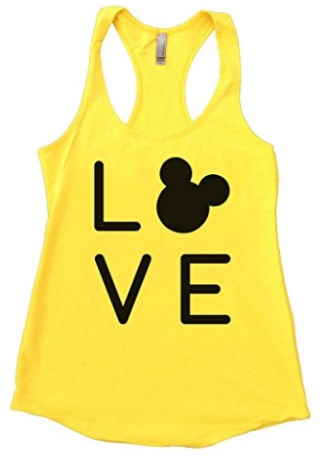 "LOVE" with Mickey Ears Racer Back Tank Top! Perfect choice for Disney Vacation Shirts!