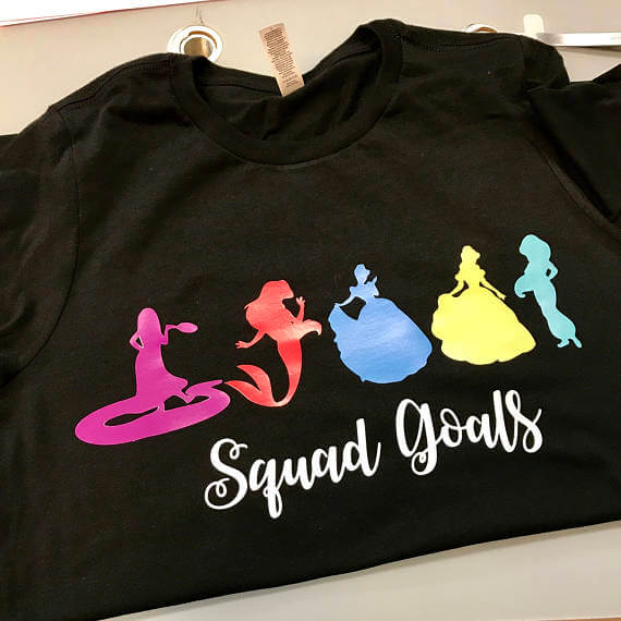 Disney Princess Squad Goals Shirt! Would be perfect for one of my daughter's Disney Vacation Shirts!